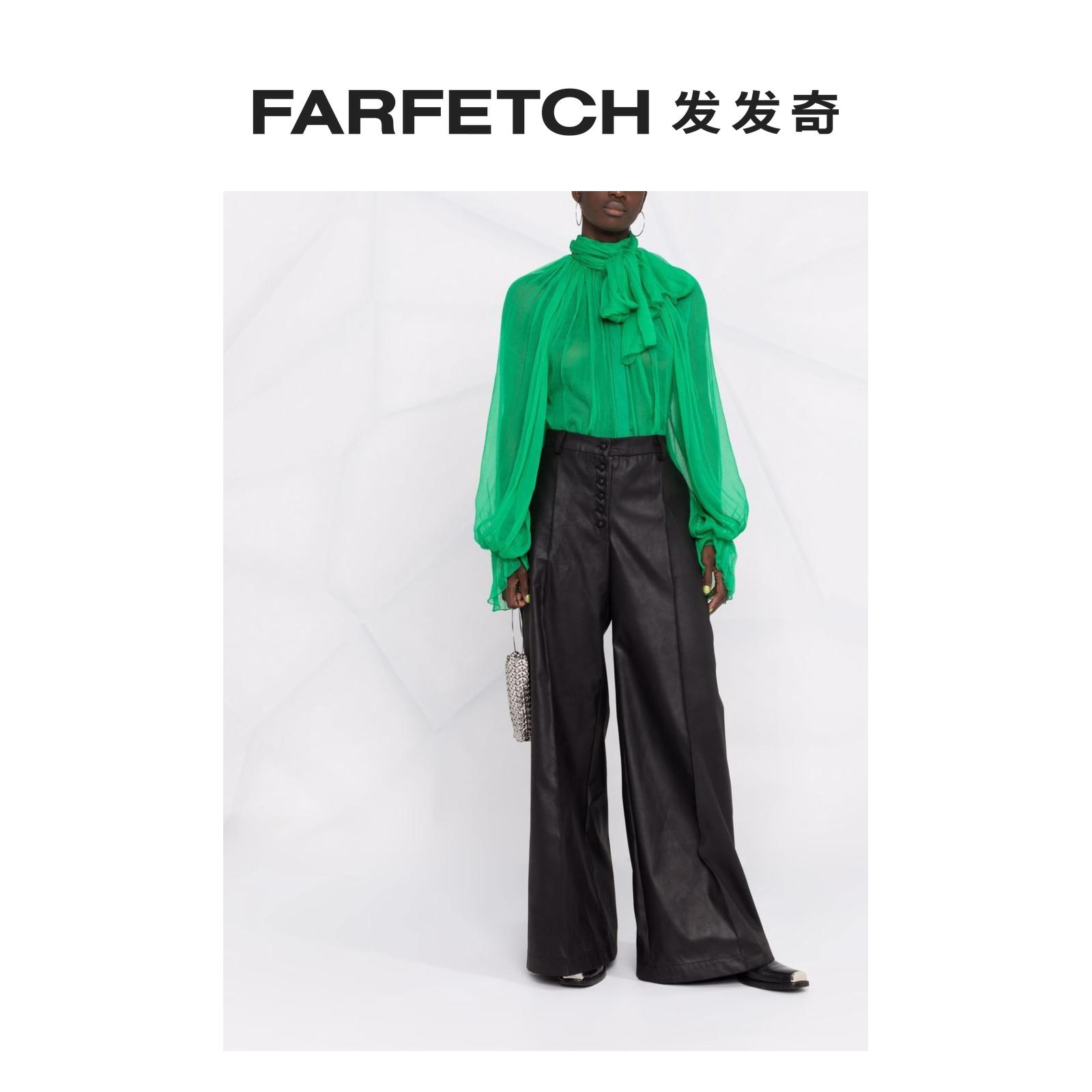 Atu Body Couture女士半透明百褶蝴蝶结饰罩衫FARFETCH发发奇