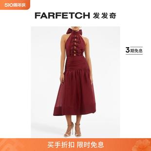 Vallance女士蝴蝶结细节中长连衣裙FARFETCH发发奇 Rebecca