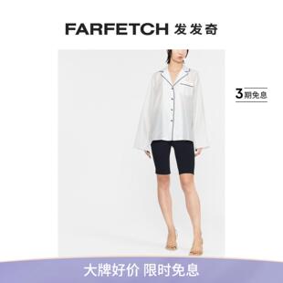 FARFETCH发发奇 衬衫 丝质黑边饰质感长袖 Toteme女士优雅气质睡衣式