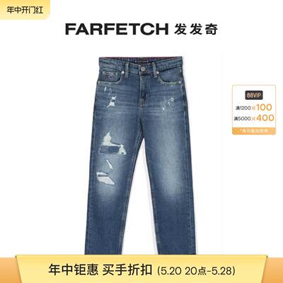 Tommy Hilfiger童装中腰直筒牛仔裤FARFETCH发发奇