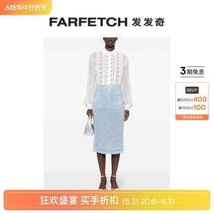 FARFETCH发发奇 P.A.R.O.S.H.女士蕾丝拼接雪纺衬衫