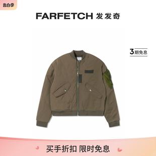 MYAR KIDS童装 logo印花拉链飞行员夹克FARFETCH发发奇