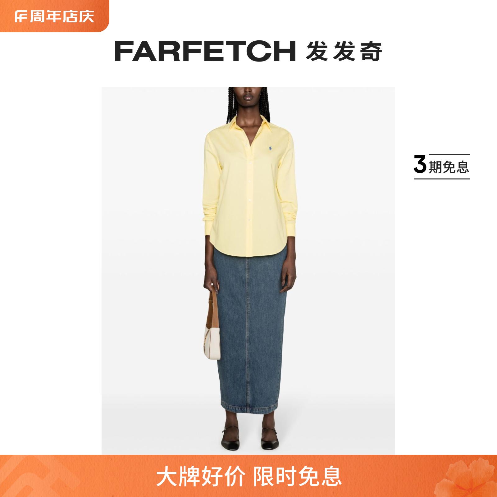 Polo Ralph Lauren女士Polo Pony 刺绣棉衬衫FARFETCH发发奇