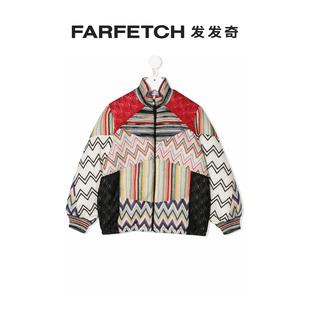 针织细节飞行员夹克FARFETCH发发奇 Missoni童装