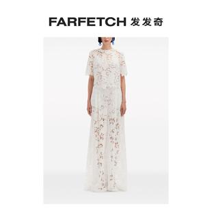 Renta女士花卉蕾丝真丝罩衫 Oscar FARFETCH发发奇