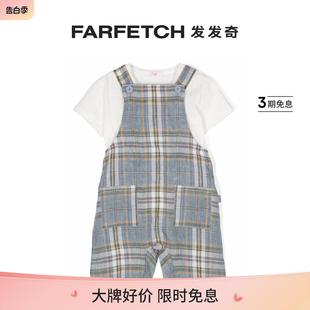 格纹背带裤 套装 Gufo童装 FARFETCH发发奇