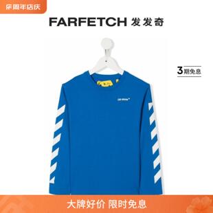 logo印花长袖 Off White Kids童装 T恤FARFETCH发发奇