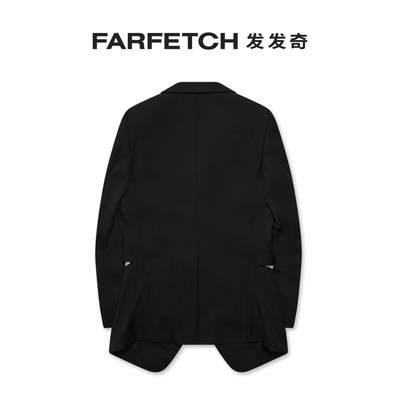 Black Comme Des Garcons男士镂空扣环细节西装夹克发发奇