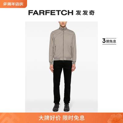 Herno男士Ecoage 直领飞行员夹克FARFETCH发发奇