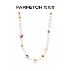 Nialaya Jewelry男士Smiley Face 珍珠项链 FARFETCH发发奇