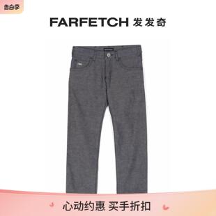 Final Sale Emporio FARFETCH发 Armani阿玛尼童装 logo浮雕牛仔裤