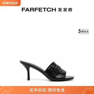 FARFETCH发发奇 皮质高跟穆勒鞋 Weitzman女士Maverick Stuart