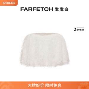 UNREAL FUR女士Pluma圆领短款斗篷FARFETCH发发奇