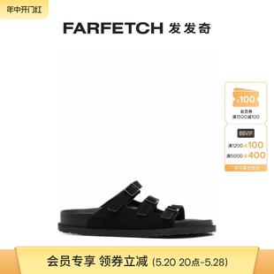 Birkenstock男士 Sale FARFETCH发发奇 Final 搭扣绒面皮拖鞋