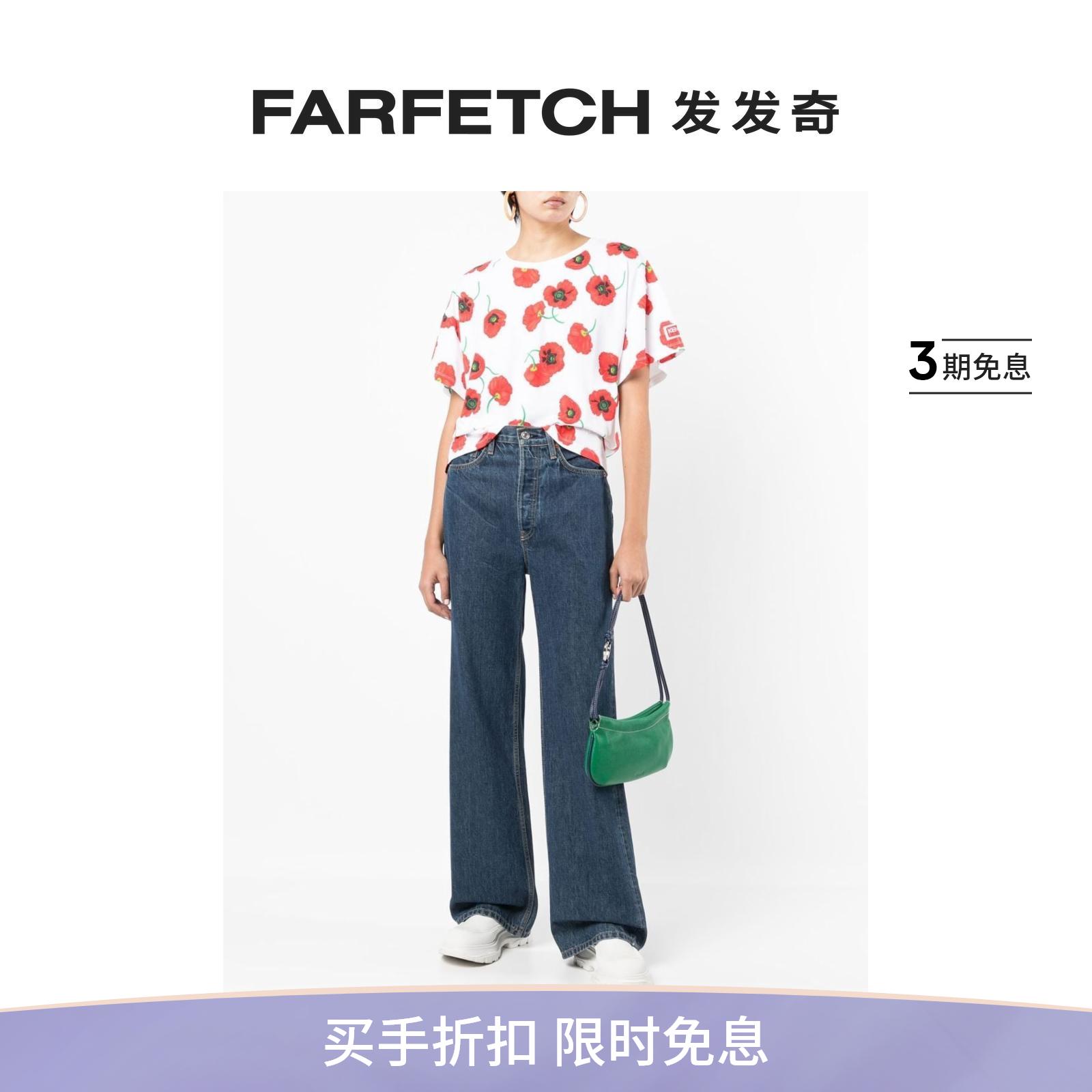 KENZO女士Poppy大面积logo T恤FARFETCH发发奇