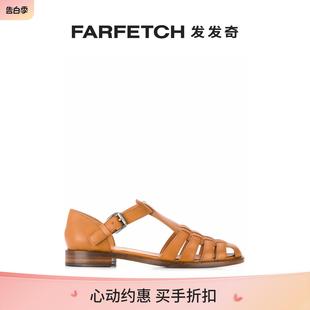 Prestige 牛皮平跟罗马凉鞋 S女士Kelsey Church FARFETCH发发奇