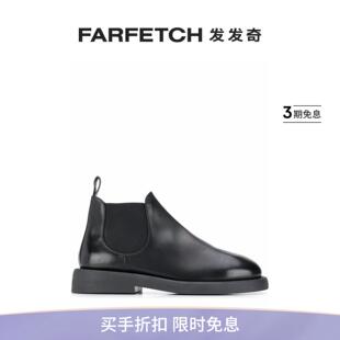 Marsell男士 经典 摩登潮流圆头拼接及踝靴短靴FARFETCH发发奇