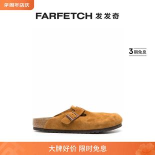 Boston Birkenstock男士 绒面皮木屐凉鞋 FARFETCH发发奇