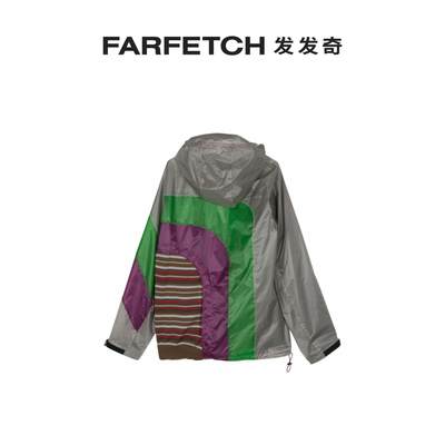 Kolor男士colour-block hooded raincoatFARFETCH发发奇