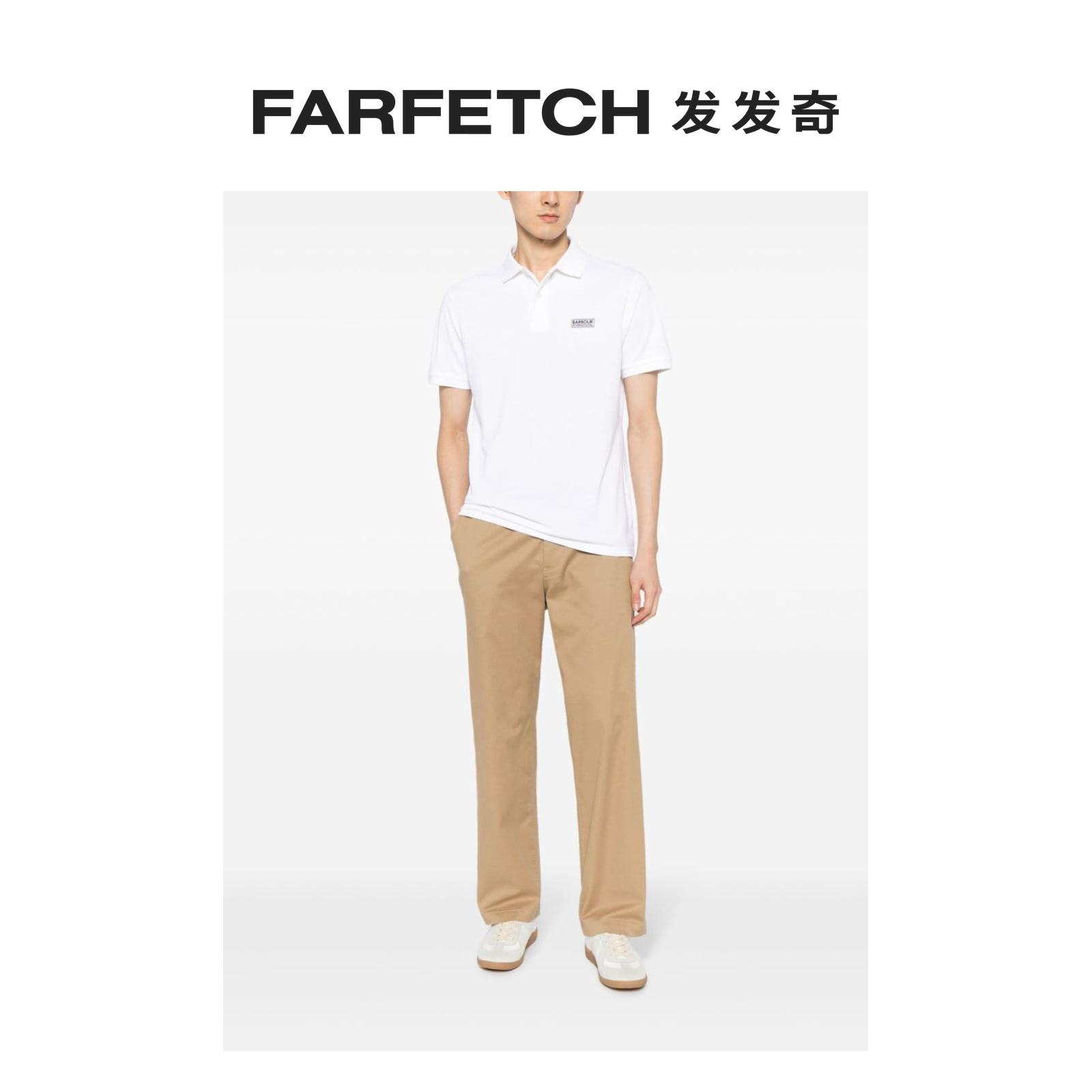 Barbour男士logo印花棉polo衫FARFETCH发发奇