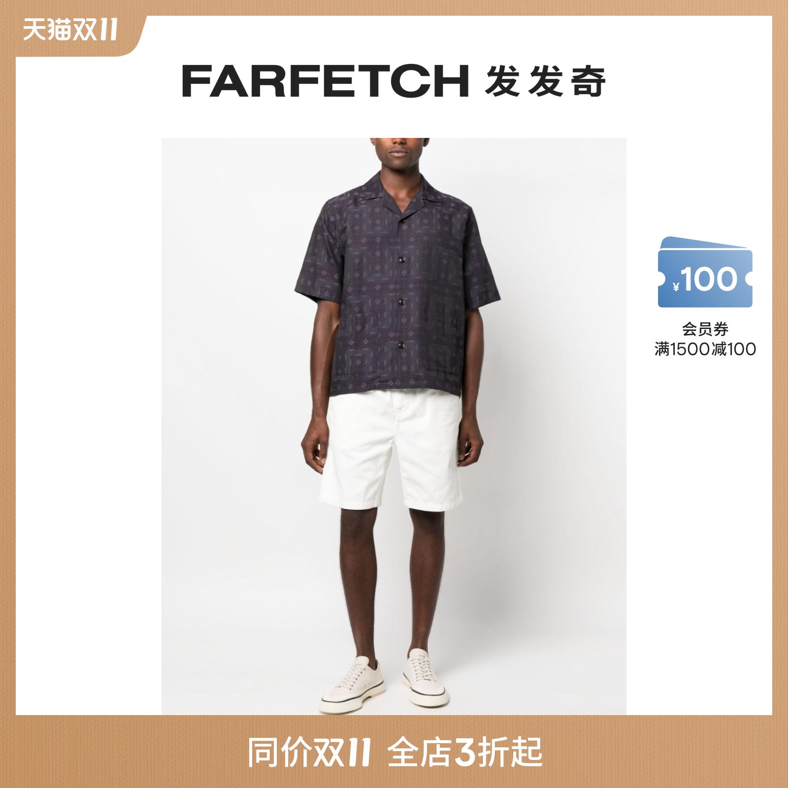 Needles男士印花短袖衬衫FARFETCH发发奇
