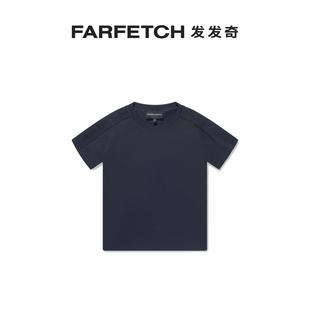 Emporio Armani阿玛尼童装 logo饰带平纹针织T恤FARFETCH发发奇