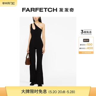 Pinko女士气质修身 Sale 挖剪镂空单肩喇叭连体长裤 Final FARFETC