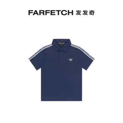 Emporio Armani阿玛尼童装logo织带棉polo衫FARFETCH发发奇