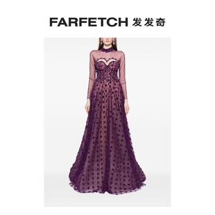 SAIID KOBEISY女士波点珠饰薄纱礼服FARFETCH发发奇