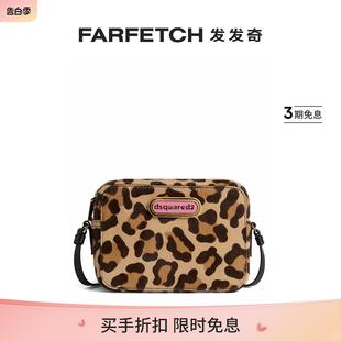 Dsquared2女士logo标牌豹纹斜挎包FARFETCH发发奇