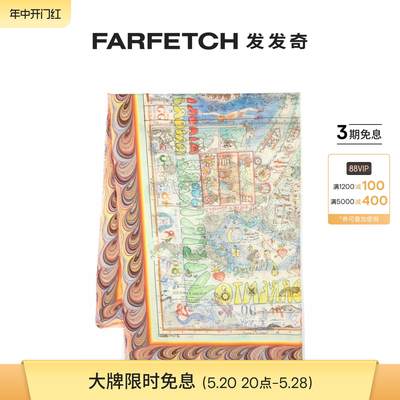 Faliero Sarti女士艺术印花围巾FARFETCH发发奇