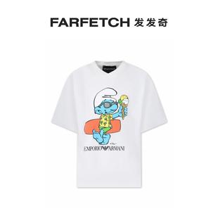 Smurfs Emporio xThe Armani阿玛尼童装 logo印花T恤发发奇