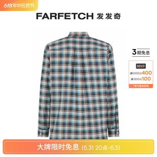 FARFETCH发发奇 Dsquared2男士 格纹图案棉衬衫