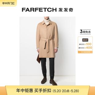 Corneliani男士 Final Sale 纹理束腰外套FARFETCH发发奇