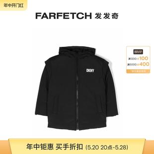 logo印花双面派克夹克FARFETCH发发奇 DKNY童装