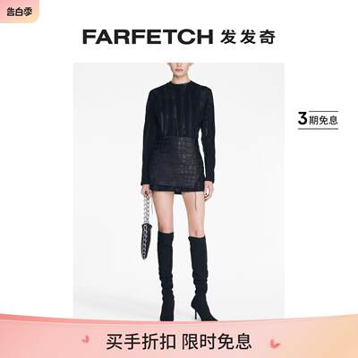 Dion Lee女士Fang 印花长袖连衣裙FARFETCH发发奇