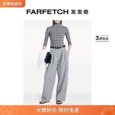 Proenza Schouler White Label女士Amiri 格纹印花上衣发发奇