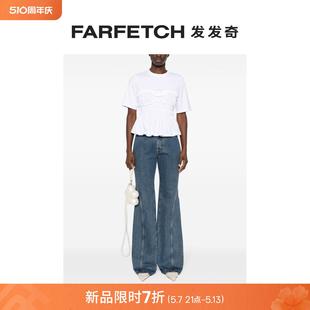 DEL FARFETCH发发奇 CORE女士拼接石洗效果喇叭牛仔裤