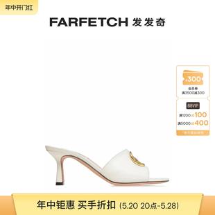 FARFETCH发发奇 Bally巴利女士Geha 皮质中跟凉鞋