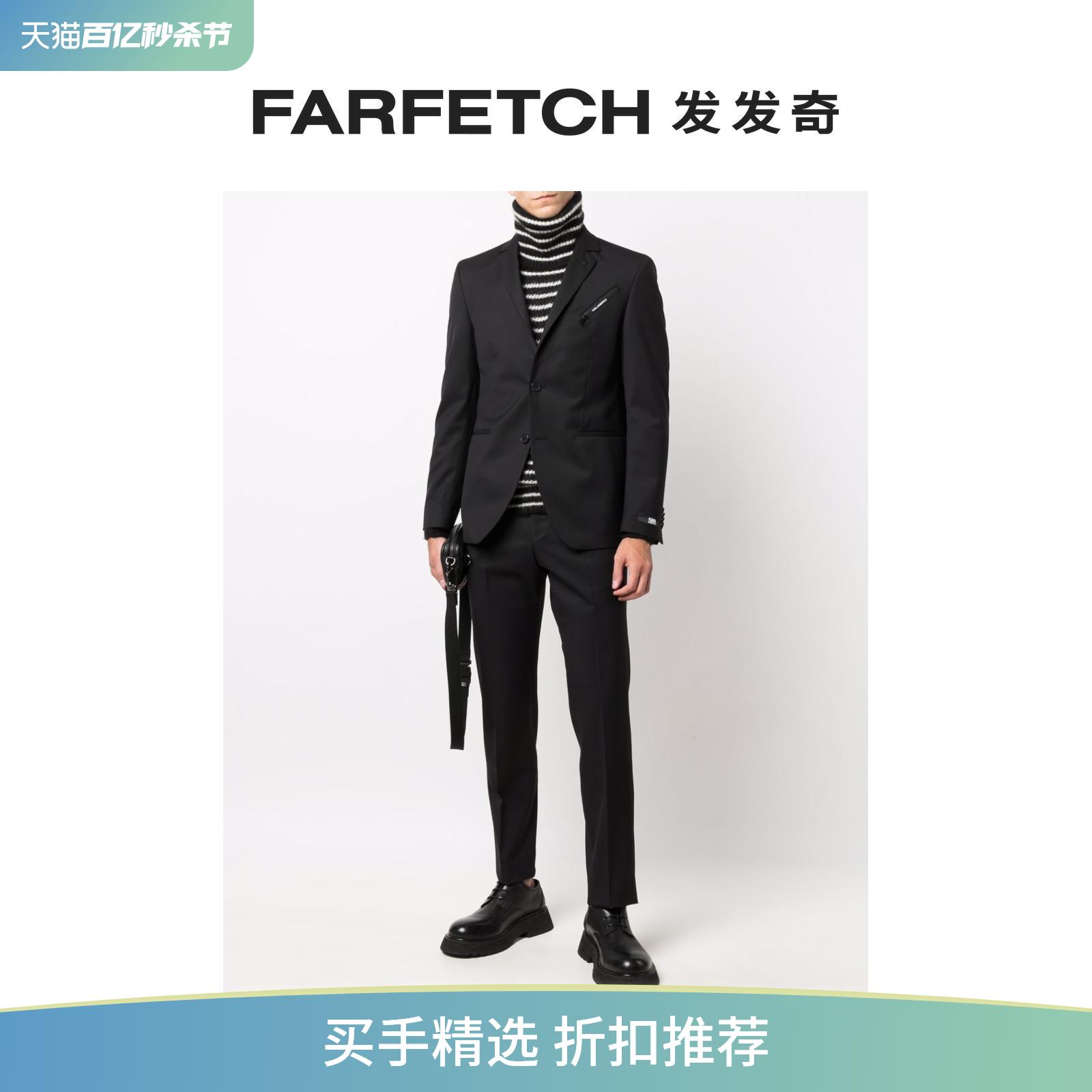 女士压褶farfetch发发奇长裤