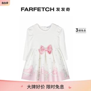 连衣裙 蝴蝶结图案长袖 FARFETCH发发奇 Monnalisa童装