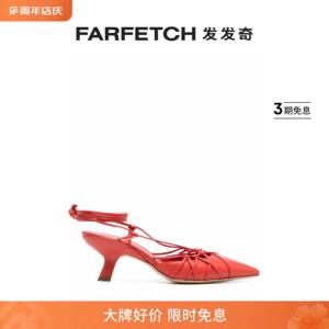 VIC MATIE'女士Chanel 皮质中跟凉鞋FARFETCH发发奇