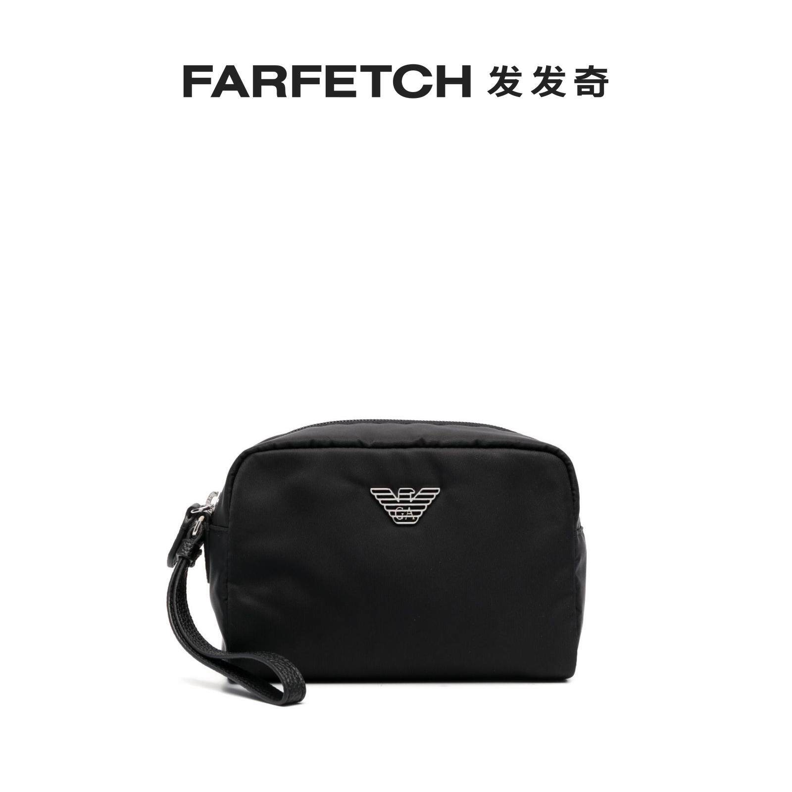 emporio armani阿玛尼女士logo标牌化妆包farfetch发发奇