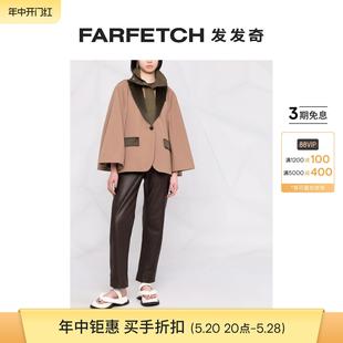 Final Sale Sacai女士单排扣斗篷袖 夹克FARFETCH发发奇