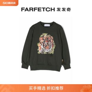 Roberto 刺绣logo图案印花卫衣FARFETCH发发奇 Junior童装 Cavalli