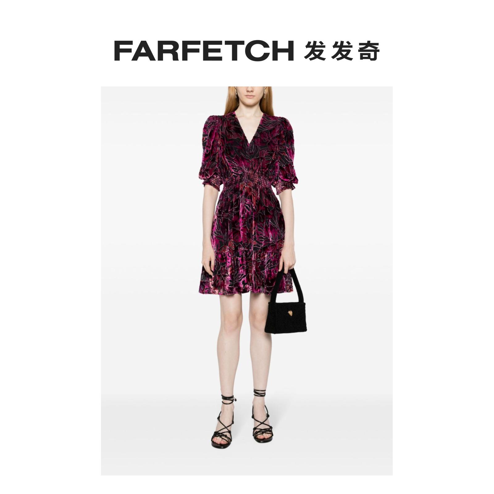 Hale Bob女士Willow 烧花效果丝绒迷你连衣裙FARFETCH发发奇