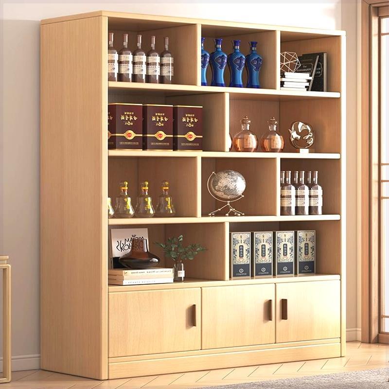实木酒柜靠墙客厅新中式酒架置物架展示柜柜2024年新款家用烟酒柜
