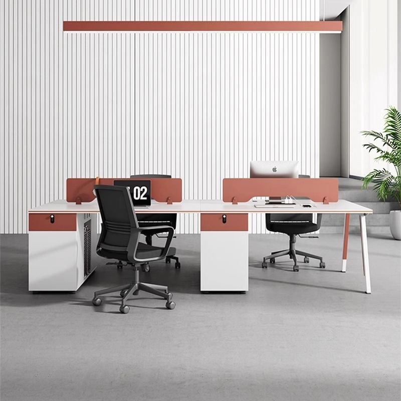 电脑桌办公专用职员办公桌椅组合简约现代电脑桌四24/6人位卡座办