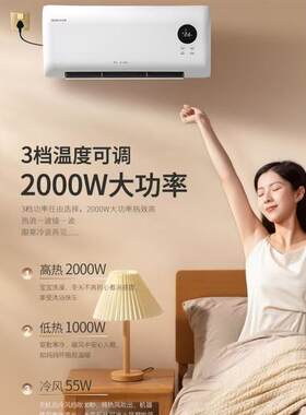 取暖器家用挂式卧室电暖风机房间浴室速热节能小空调大面积取暖