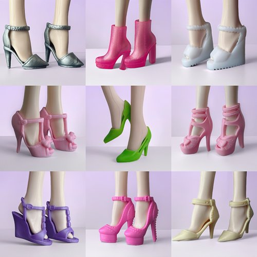 30厘米换装娃娃珍藏版高跟鞋子st心怡 超模 尖尖靴子6分娃娃凉鞋